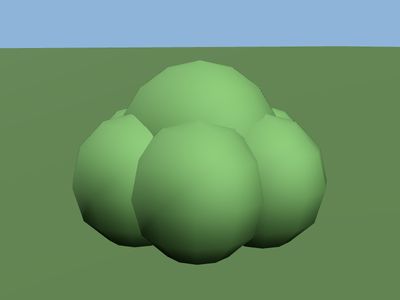 Bush: a 3D model built by Godotwright