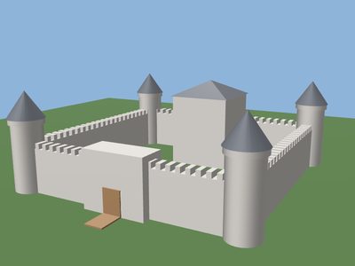 Castle: a 3D model built by Godotwright