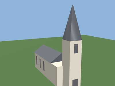 Church: a 3D model built by Godotwright