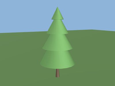 Conifer: a 3D model built by Godotwright