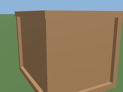 Crate: a 3D model built by Godotwright