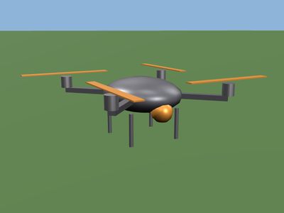 Drone: a 3D model built by Godotwright