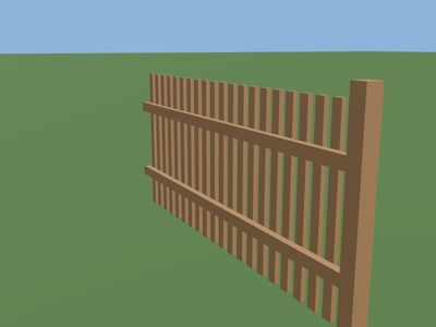 Fence: a 3D model built by Godotwright