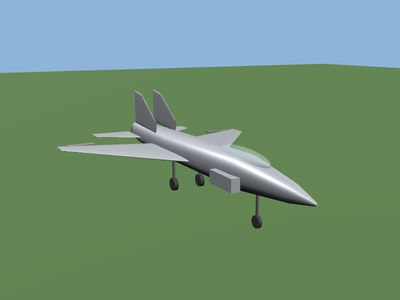 Fighter: a 3D model built by Godotwright