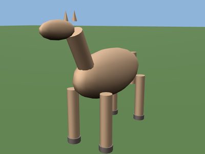 Horse: a 3D model built by Godotwright