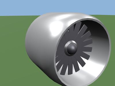 Jet engine: a 3D model built by Godotwright