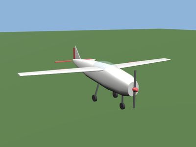 Light aircraft: a 3D model built by Godotwright