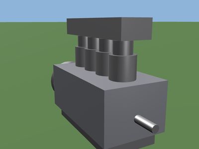 Piston engine: a 3D model built by Godotwright