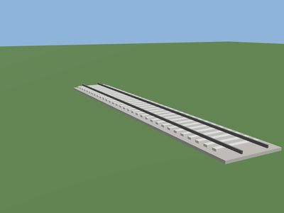 Railway track: a 3D model built by Godotwright