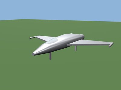 Spaceship: a 3D model built by Godotwright