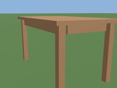 Table: a 3D model built by Godotwright