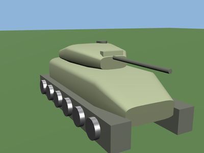 Tank: a 3D model built by Godotwright