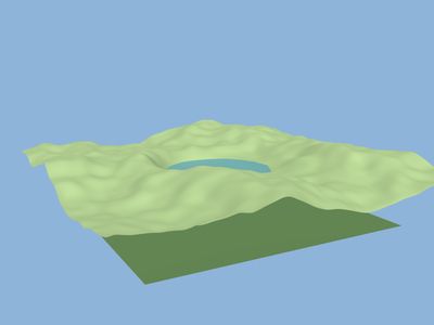 Lake: a 3D model built by Godotwright