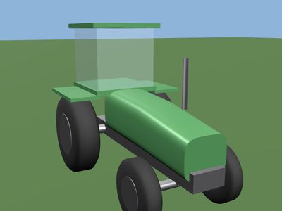 Tractor: a 3D model built by Godotwright