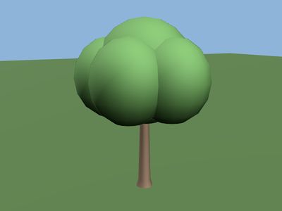 Tree: a 3D model built by Godotwright